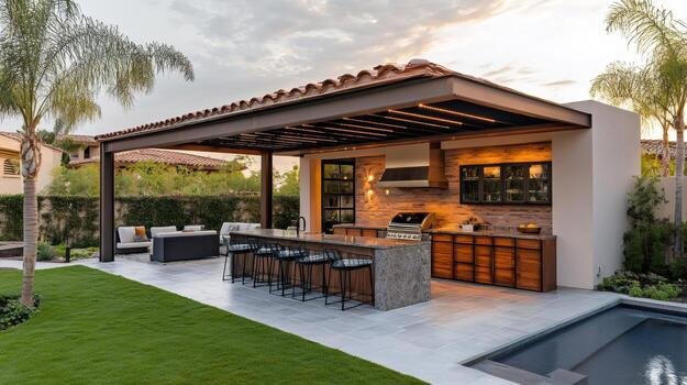 Outdoor kitchen builders by Keystone Outdoor Solutions in Lancaster creating custom backyard kitchens