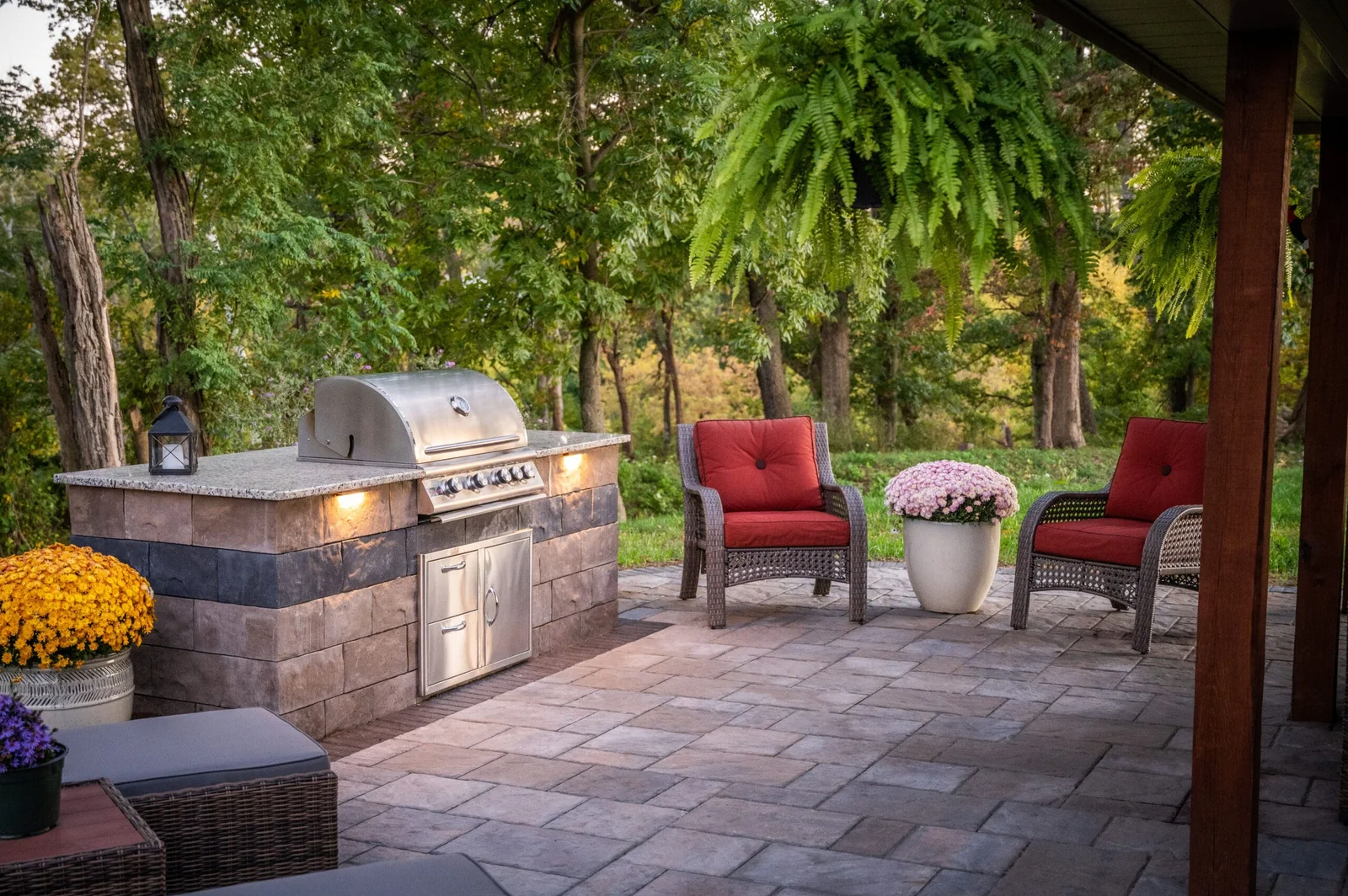 Outdoor kitchen installation service by Keystone Outdoor Solutions for custom backyard spaces