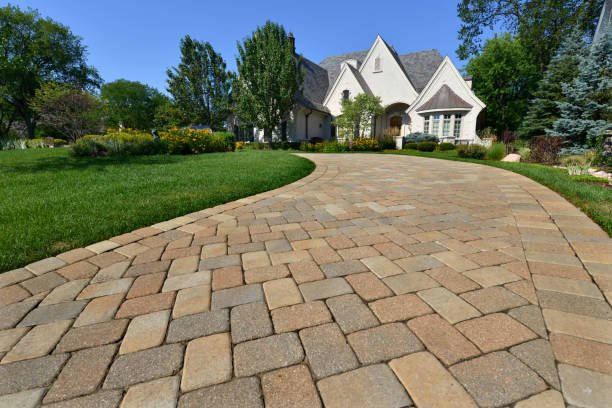 Paver driveway design ideas by Keystone Outdoor Solutions in Lancaster with custom accents