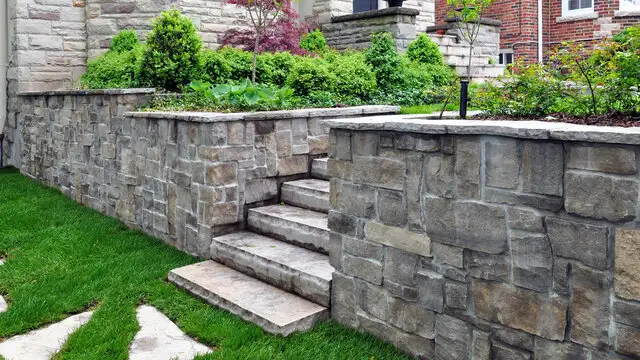 Retaining wall design ideas by Keystone Outdoor Solutions in Lancaster integrated with landscape