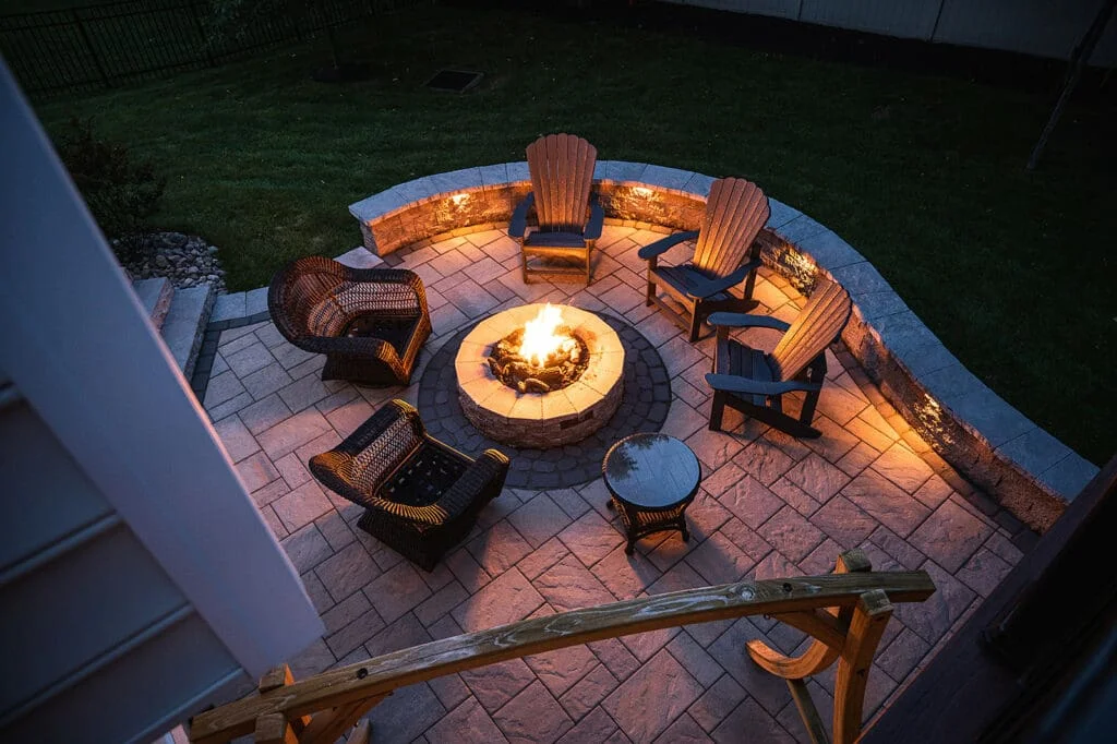 Retaining and sitting wall installation service by Keystone Outdoor Solutions